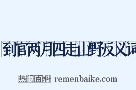 到官两月四走山野反义词是什么意思的图片